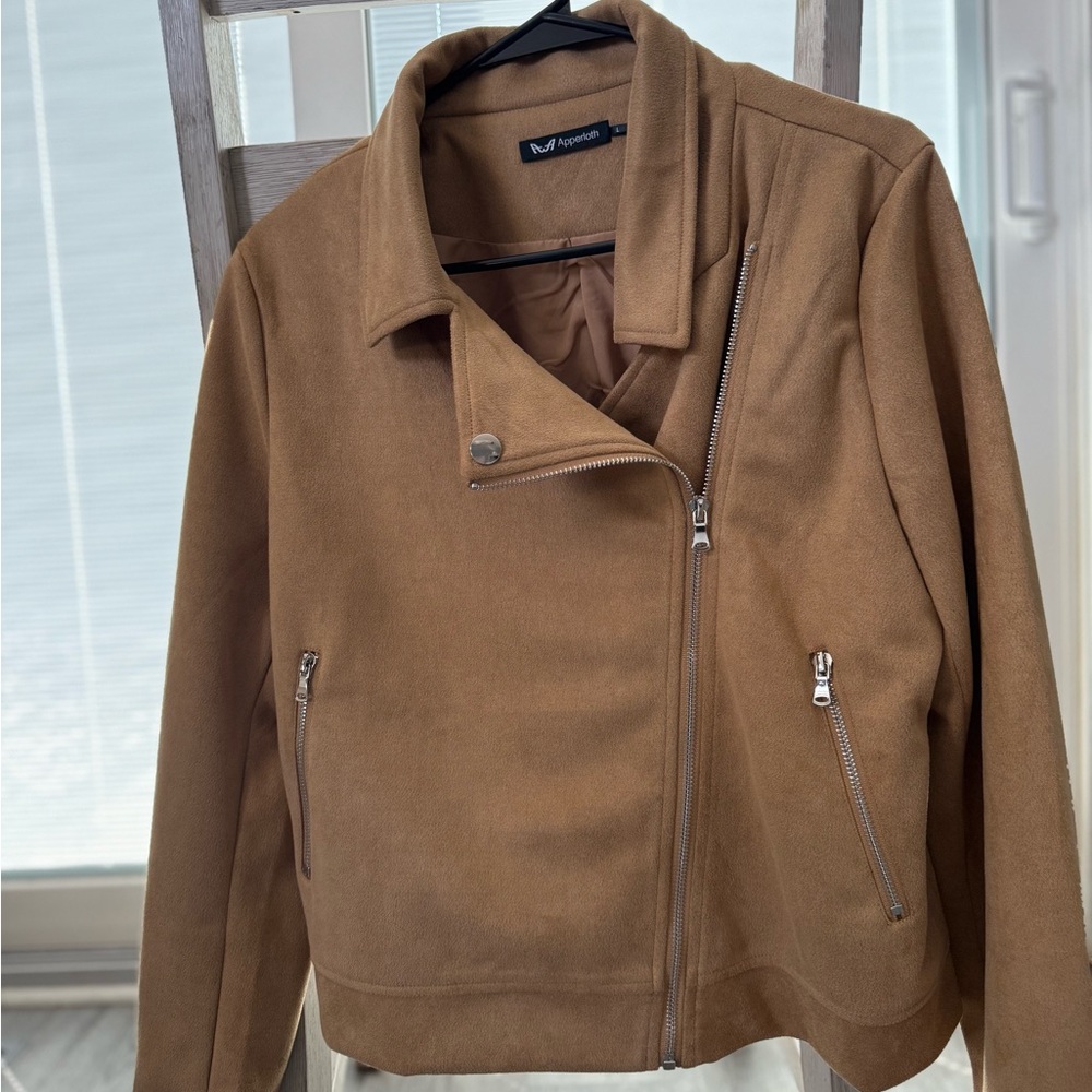 Naf Naf Brown Moto Jacket